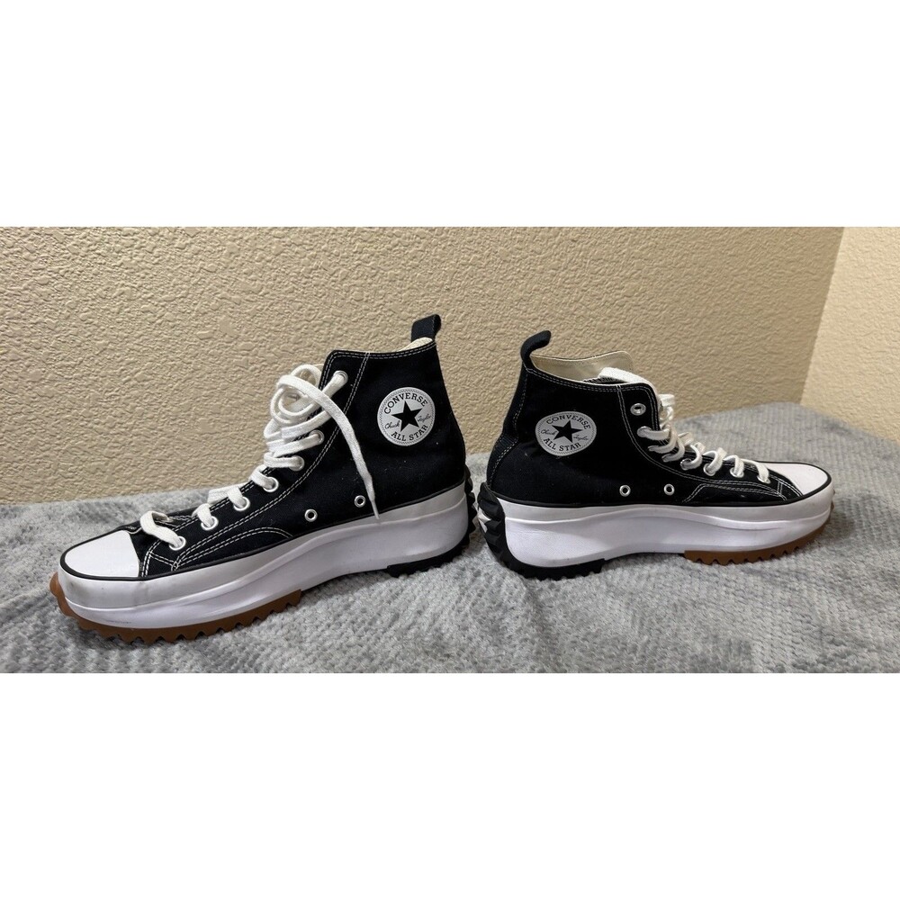 Converse Run Star Hike Hi Platform Shoes Black White Gum Men’s 11 Women’s 12.5